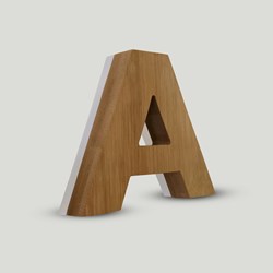 Mostrar detalles de Letras Corpóreas Frontal de madera con base de metacrilato y retroiluminada CB0116YM Imagen de Letras Corpóreas Frontal de madera con base de metacrilato y retroiluminada CB0116YM