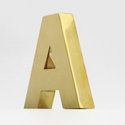 Imagem de Channel Letters Shiny gold blind letter 2009B