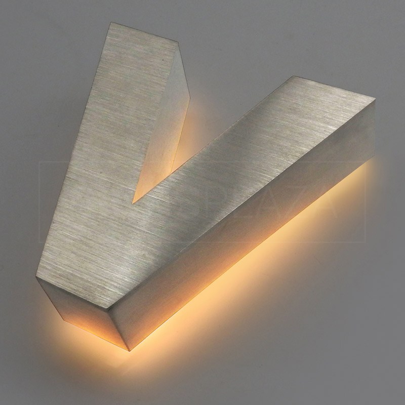 εικόνα του Channel Letters Stainless steel with backlit light B0018B-2