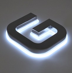 Bild von Channel Letters Stainless steel with methacrylate base C0020BY-1